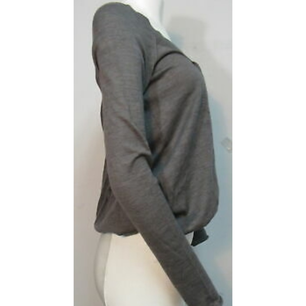 Miu Miu Grey Pleated Front Elastic Waist Sweater - image 2